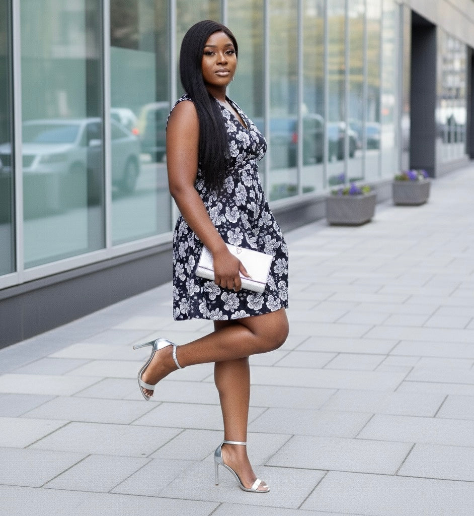 Ndio Versatile African Print Infinity Romper - Black