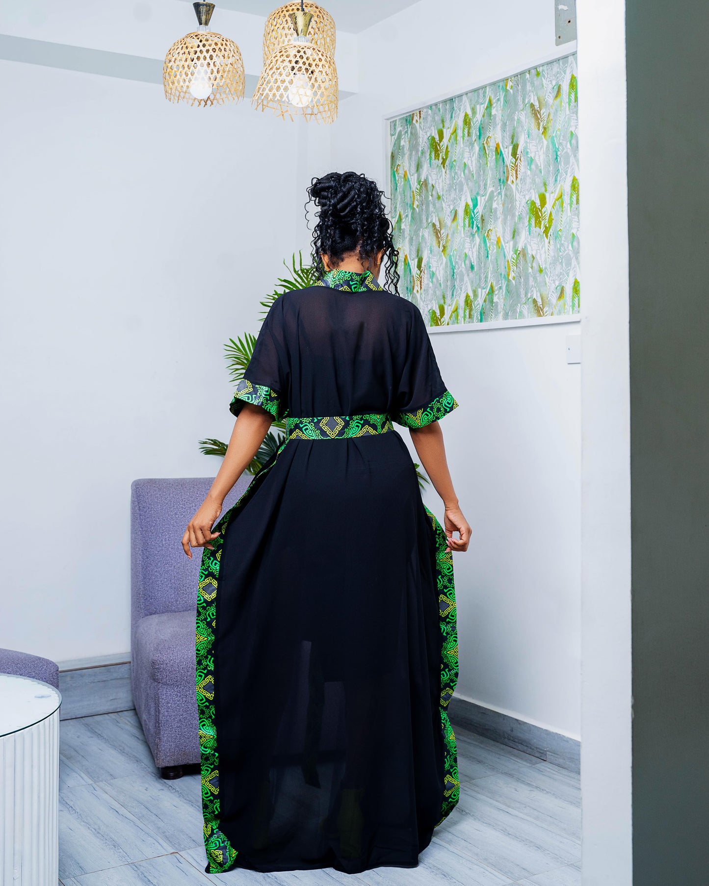Lola Chiffon Kimono- Green
