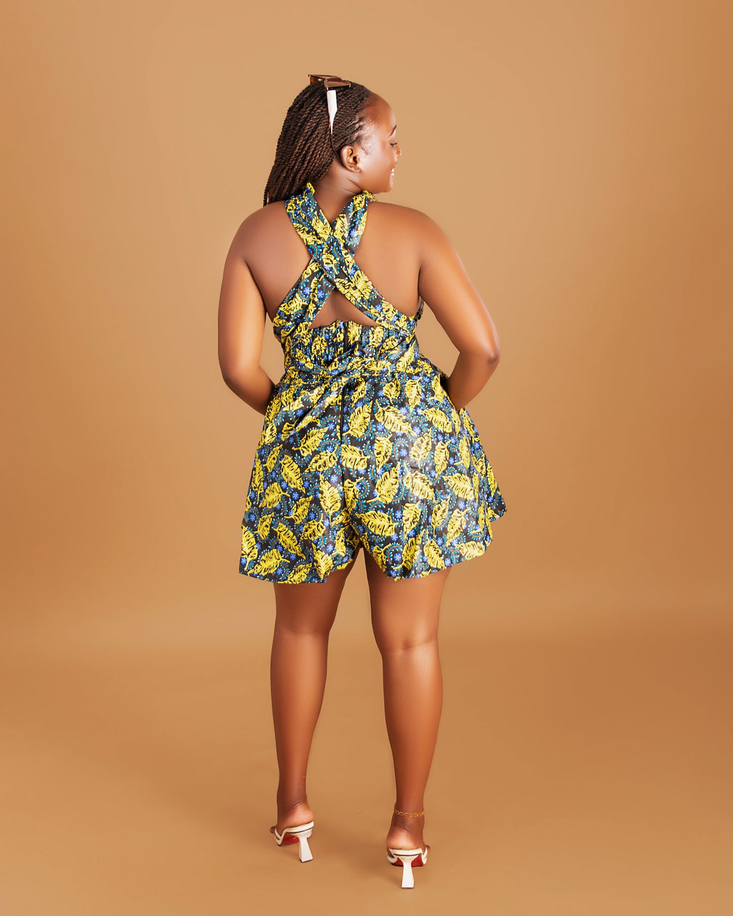 Ndio Women's African Print Infinity Romper