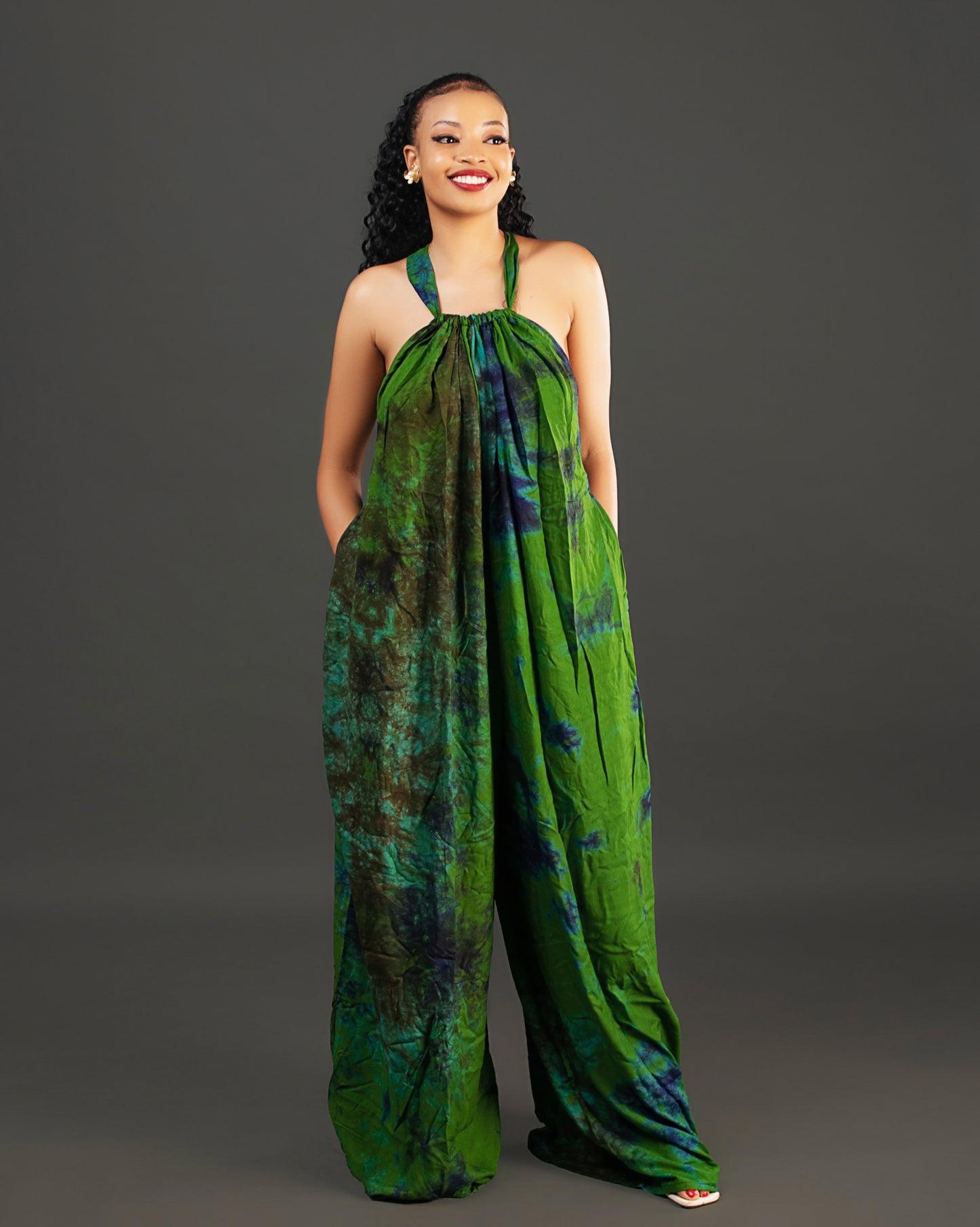 Wema Women's Backless Jumpsuit - Green