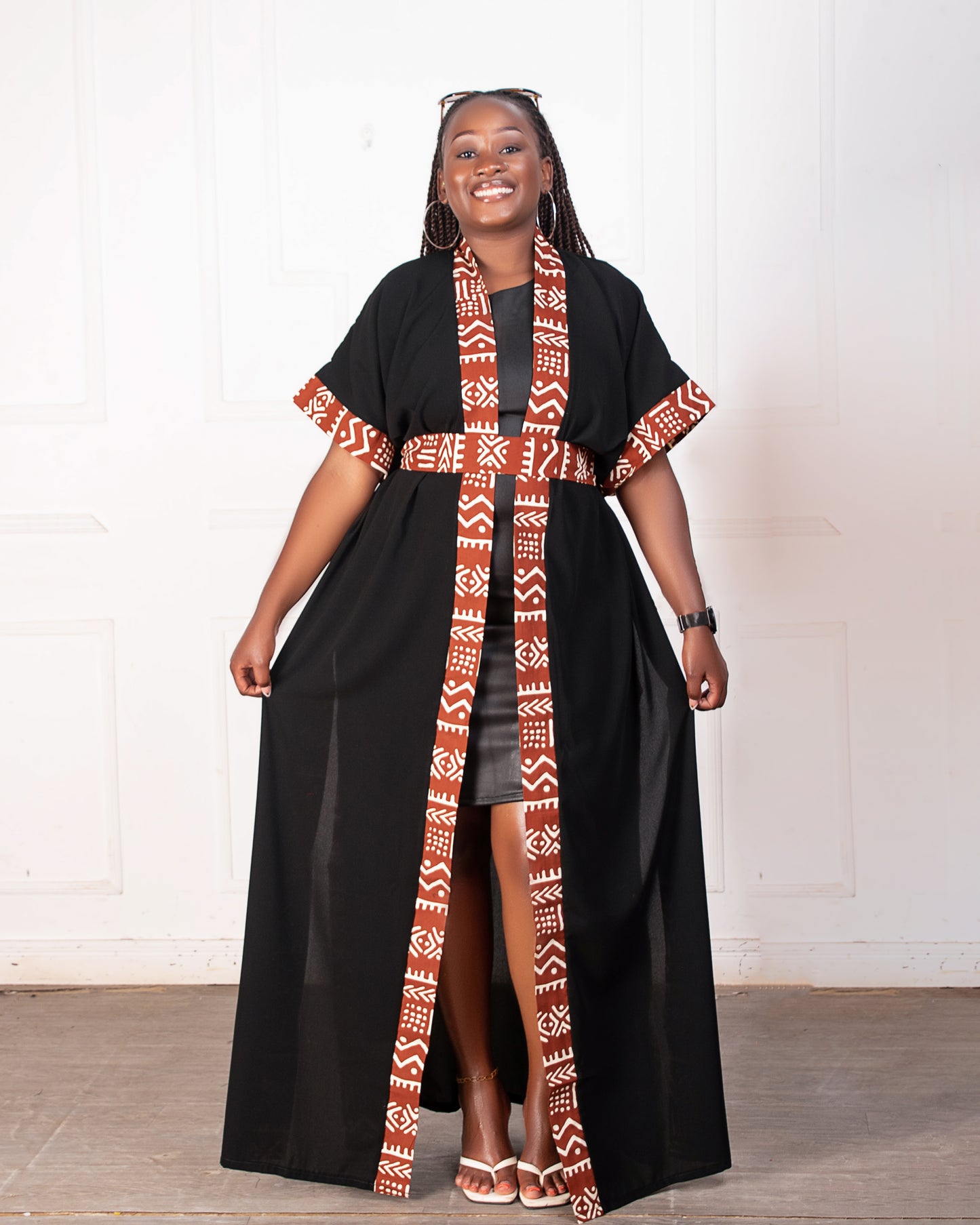 Lola Chiffon Kimono- Brown