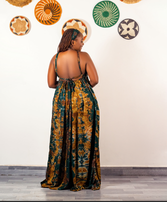 Wema Women's Backless Jumpsuit - Green
