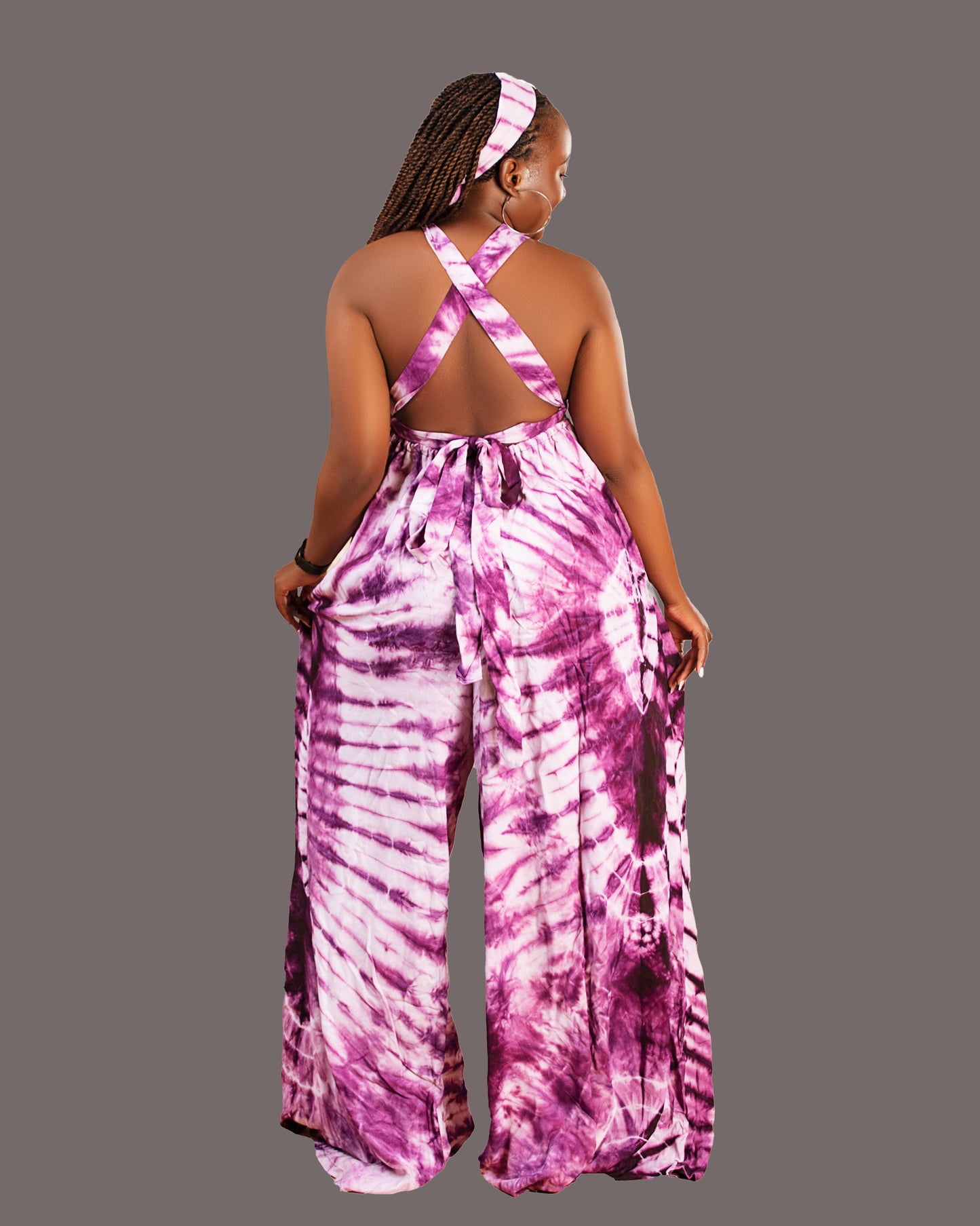 Wema Women's Backless Jumpsuit - Purple
