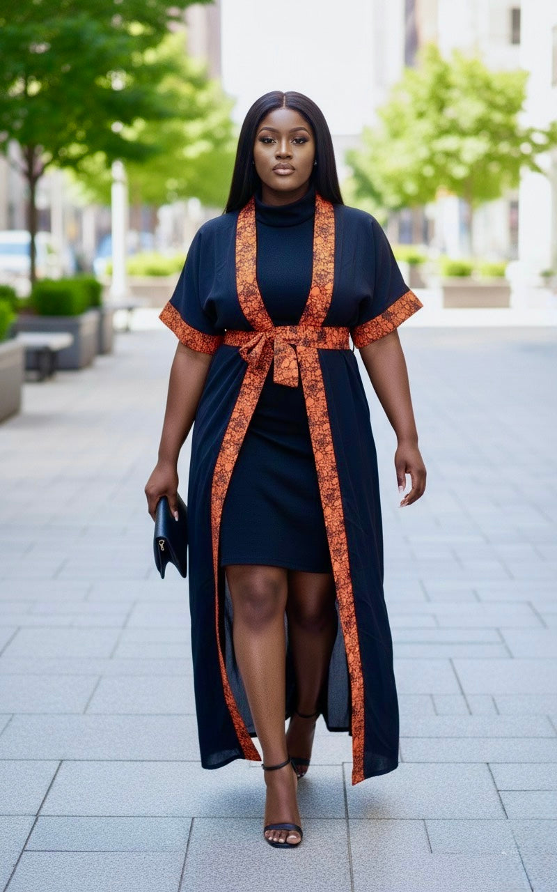 Lola Chiffon Kimono- Orange