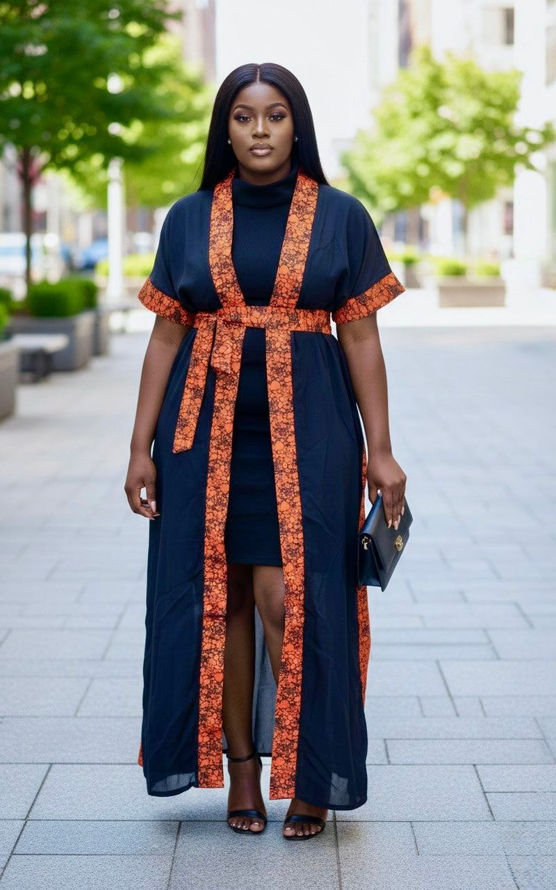 Lola Chiffon Kimono- Orange