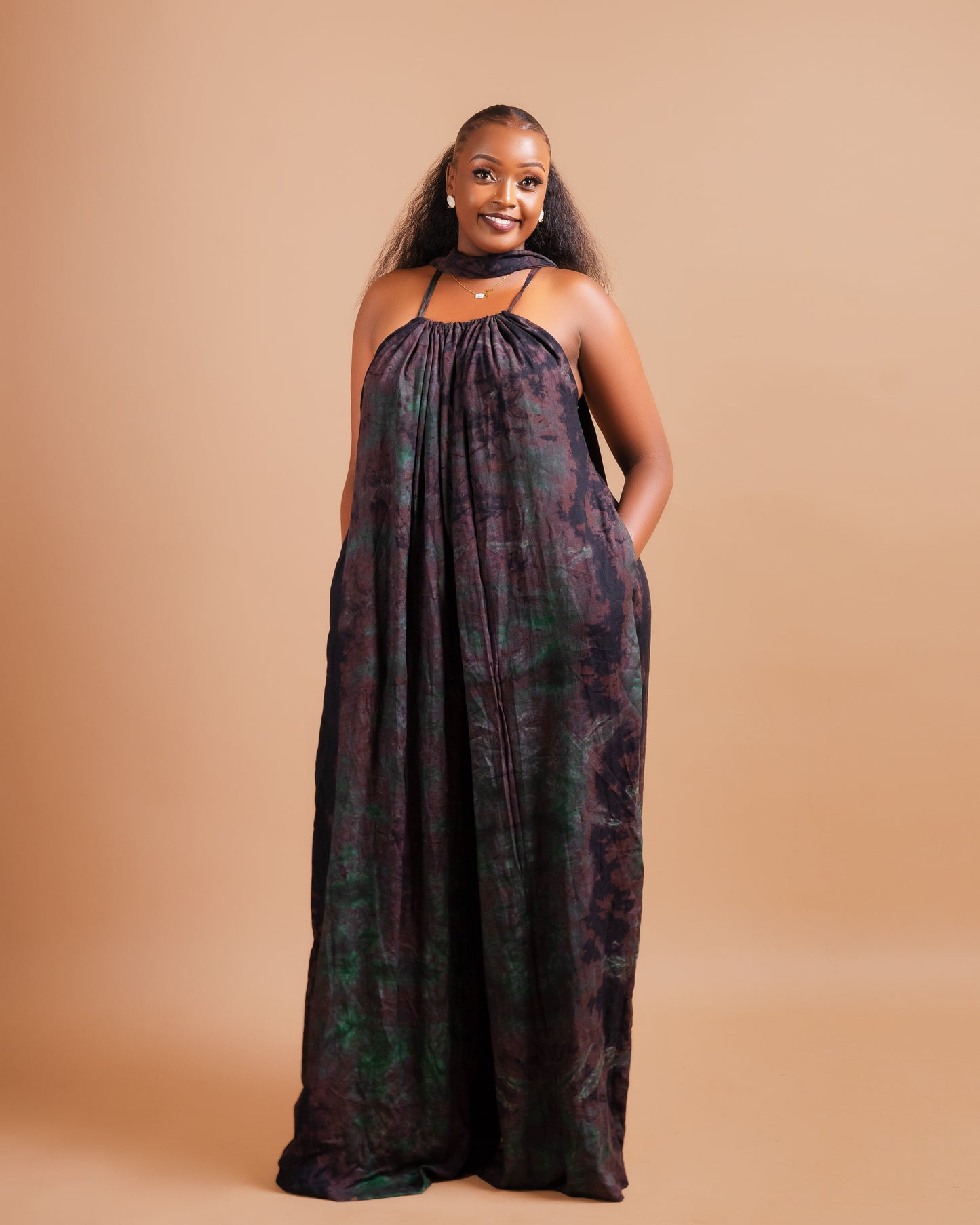 Zia Backless Maxi Dress | with in built boob support