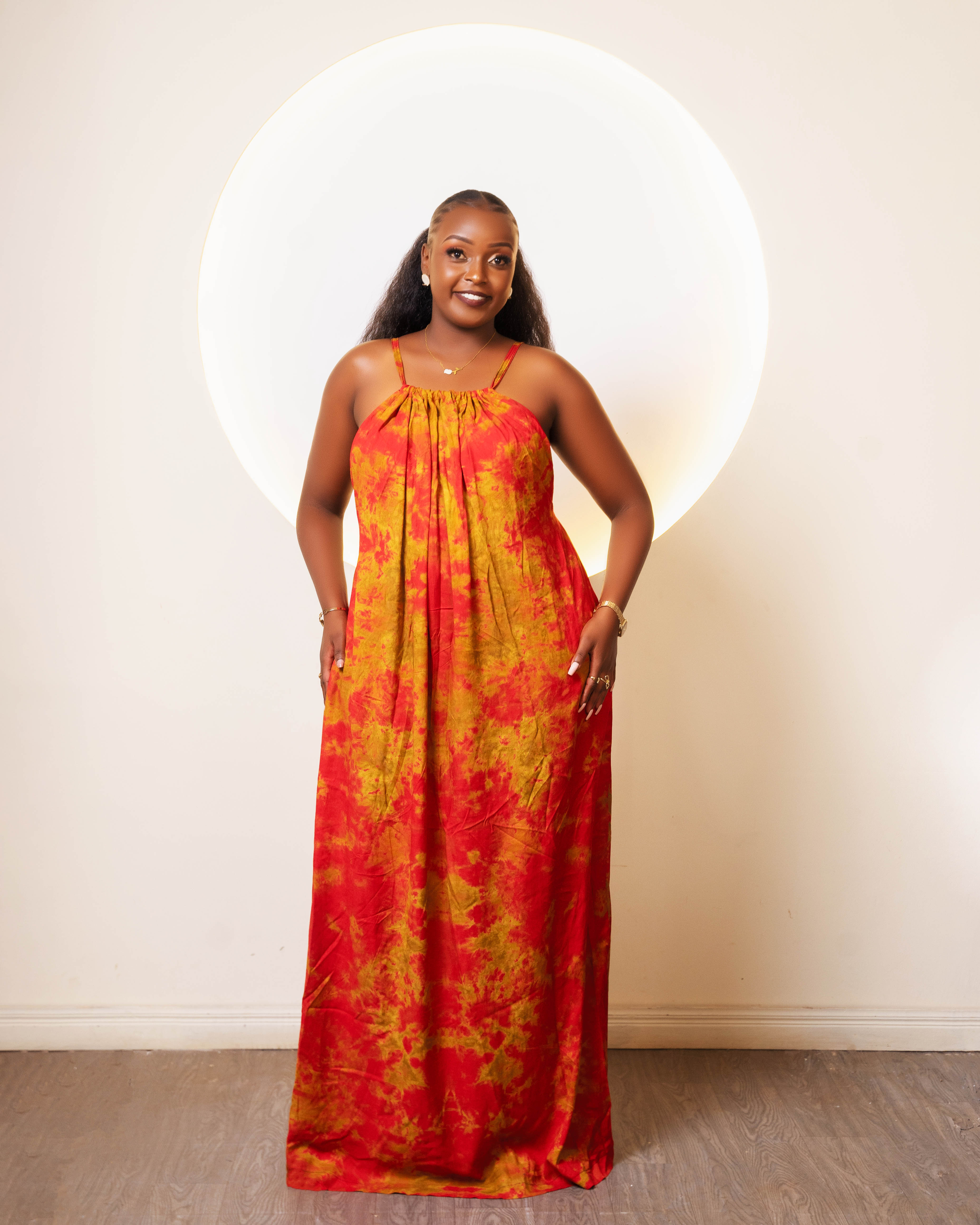 Zia Backless Maxi Dress | with in built boob support and head wrap