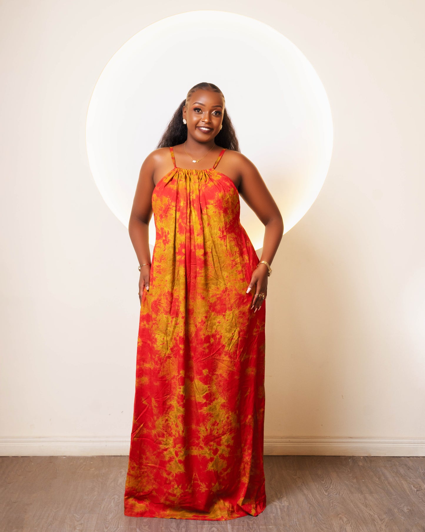 Zia Backless Maxi Dress | with in built boob support and head wrap