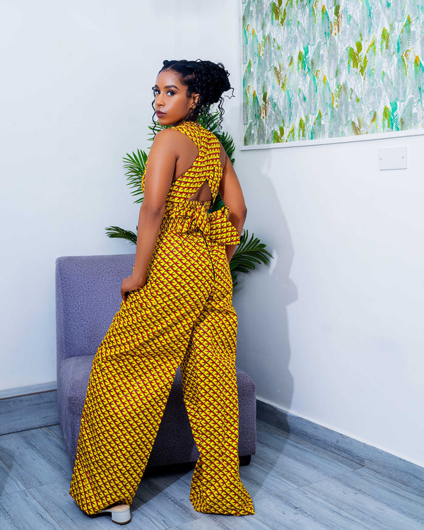 Tia Versatile Infinity Jumpsuit - Yellow