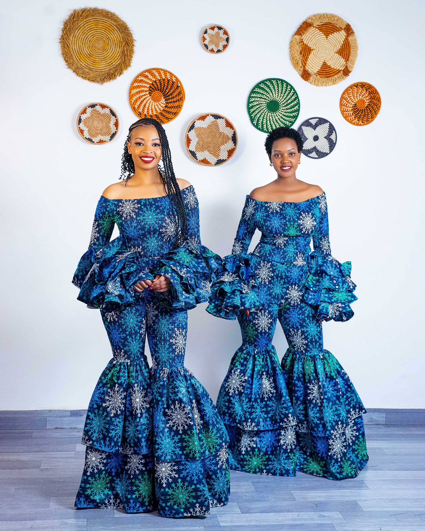 Soso Bell-Sleeve Crop Top - Light Blue