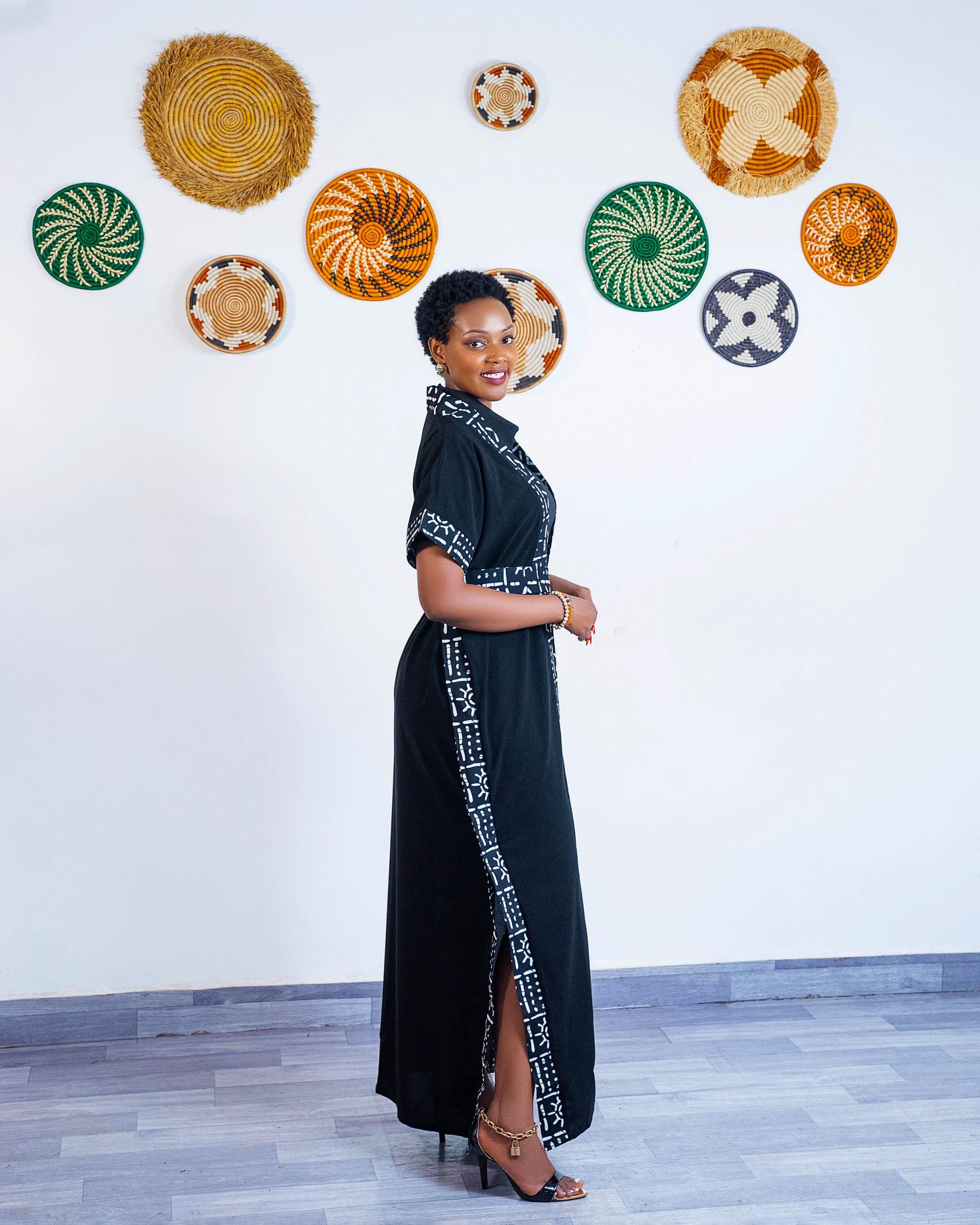 Lola Chiffon Kimono  - Black and White