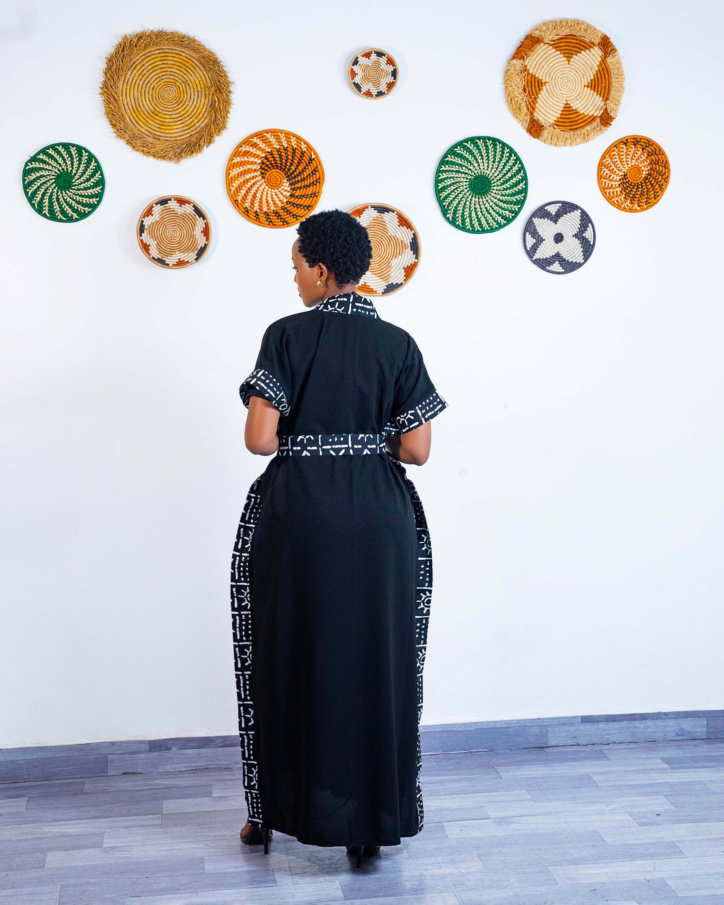 Lola Chiffon Kimono  - Black and White