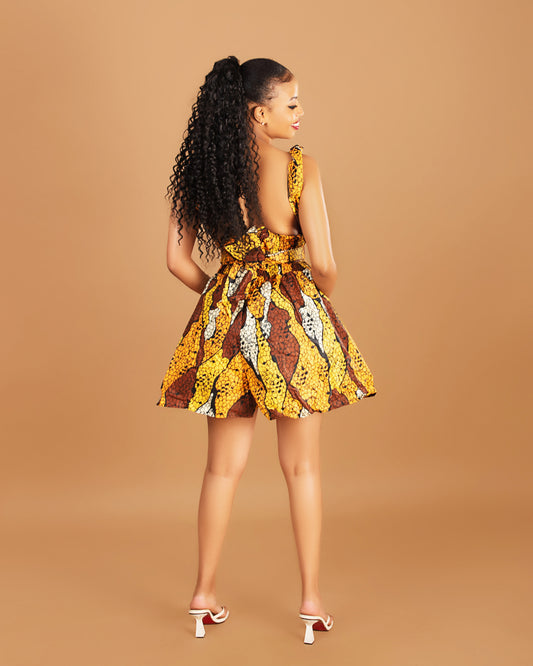 Ndio Women's African Print Infinity Romper