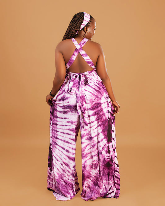 Wema Women's Backless Jumpsuit - Purple