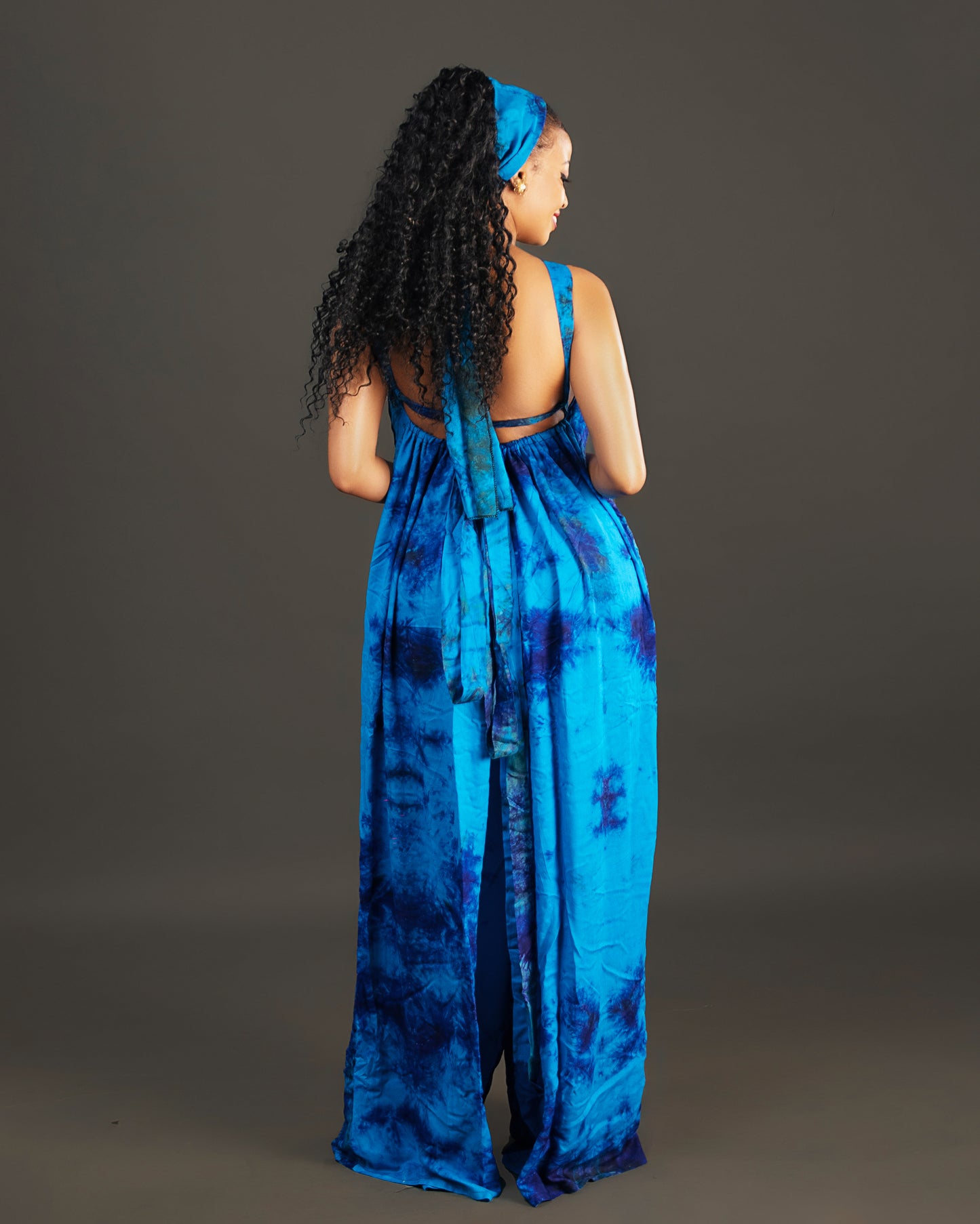 Wema Women's Backless Jumpsuit - Blue