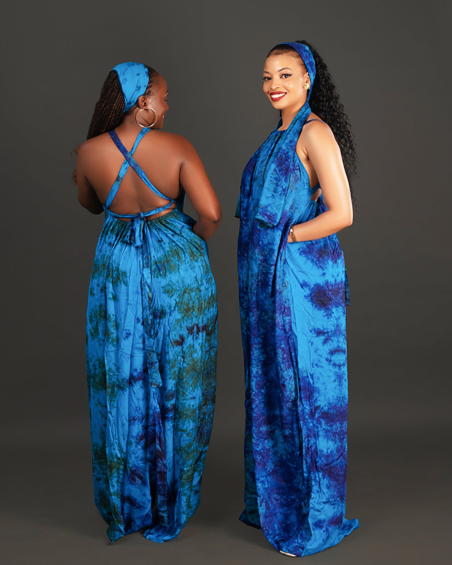 Wema Women's Backless Jumpsuit - Blue
