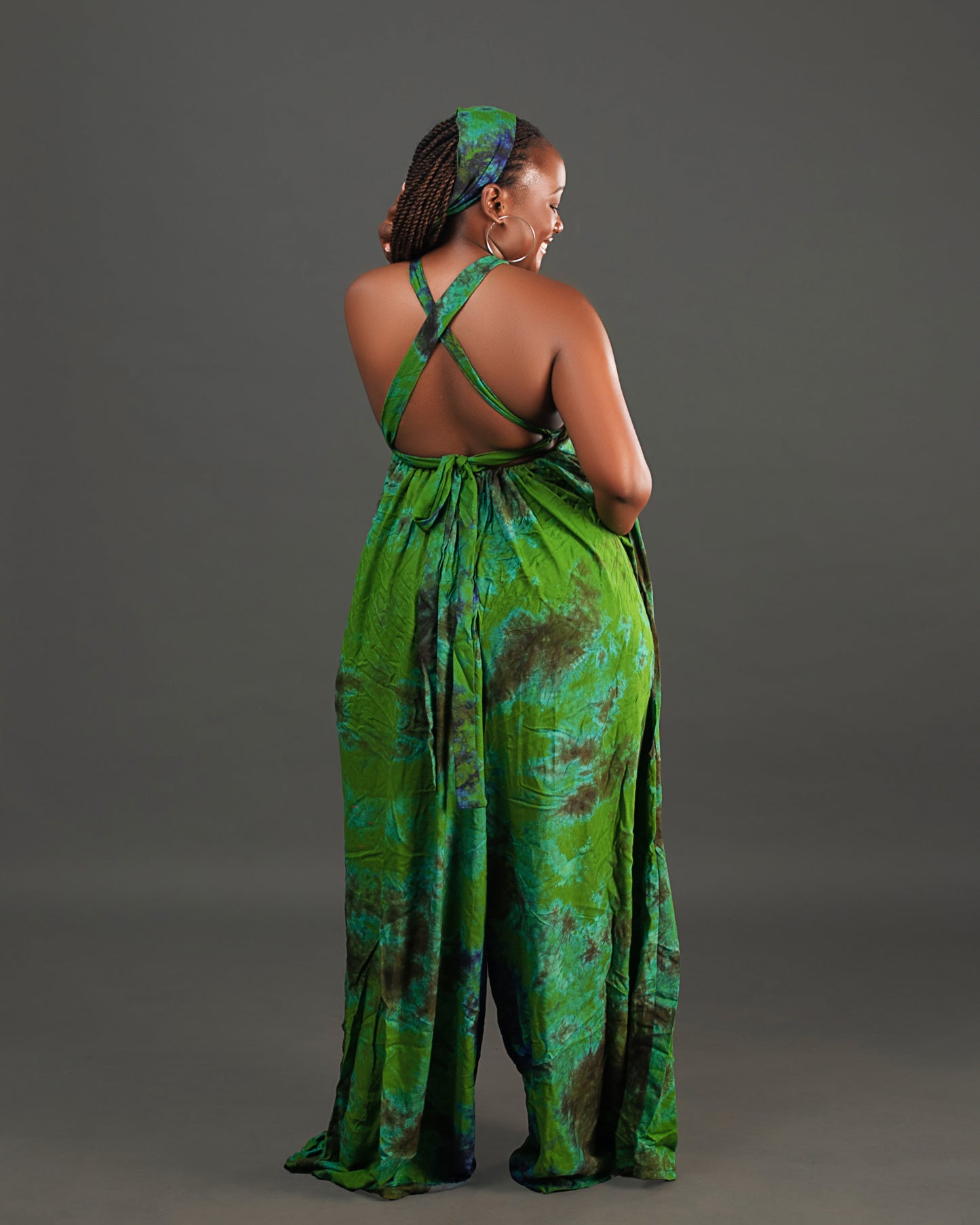 Wema Women's Backless Jumpsuit - Green