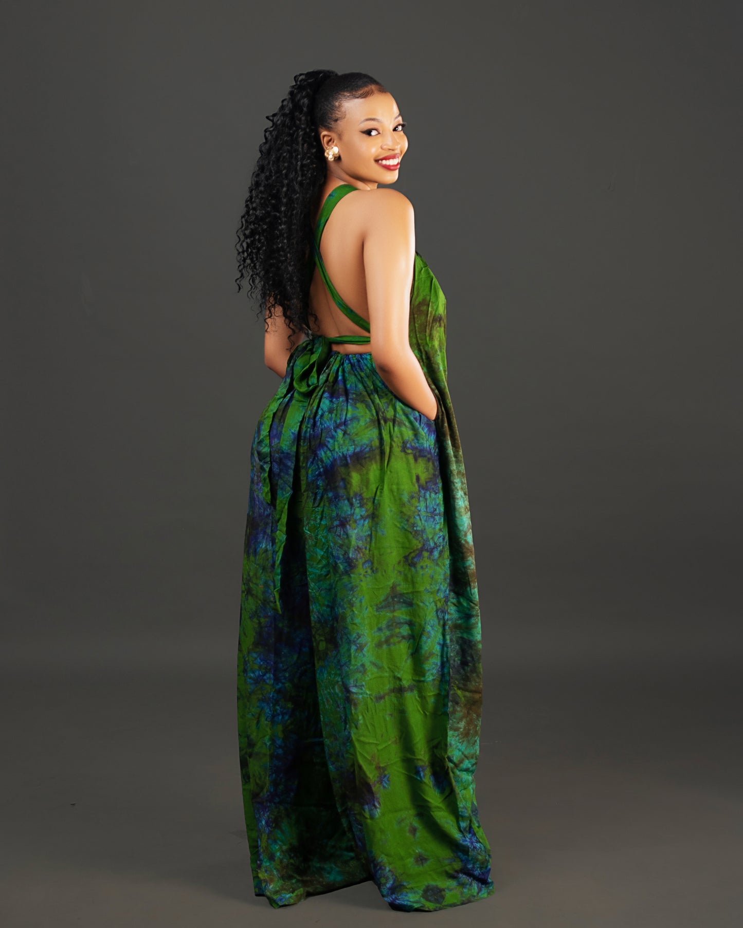Wema Women's Backless Jumpsuit - Green