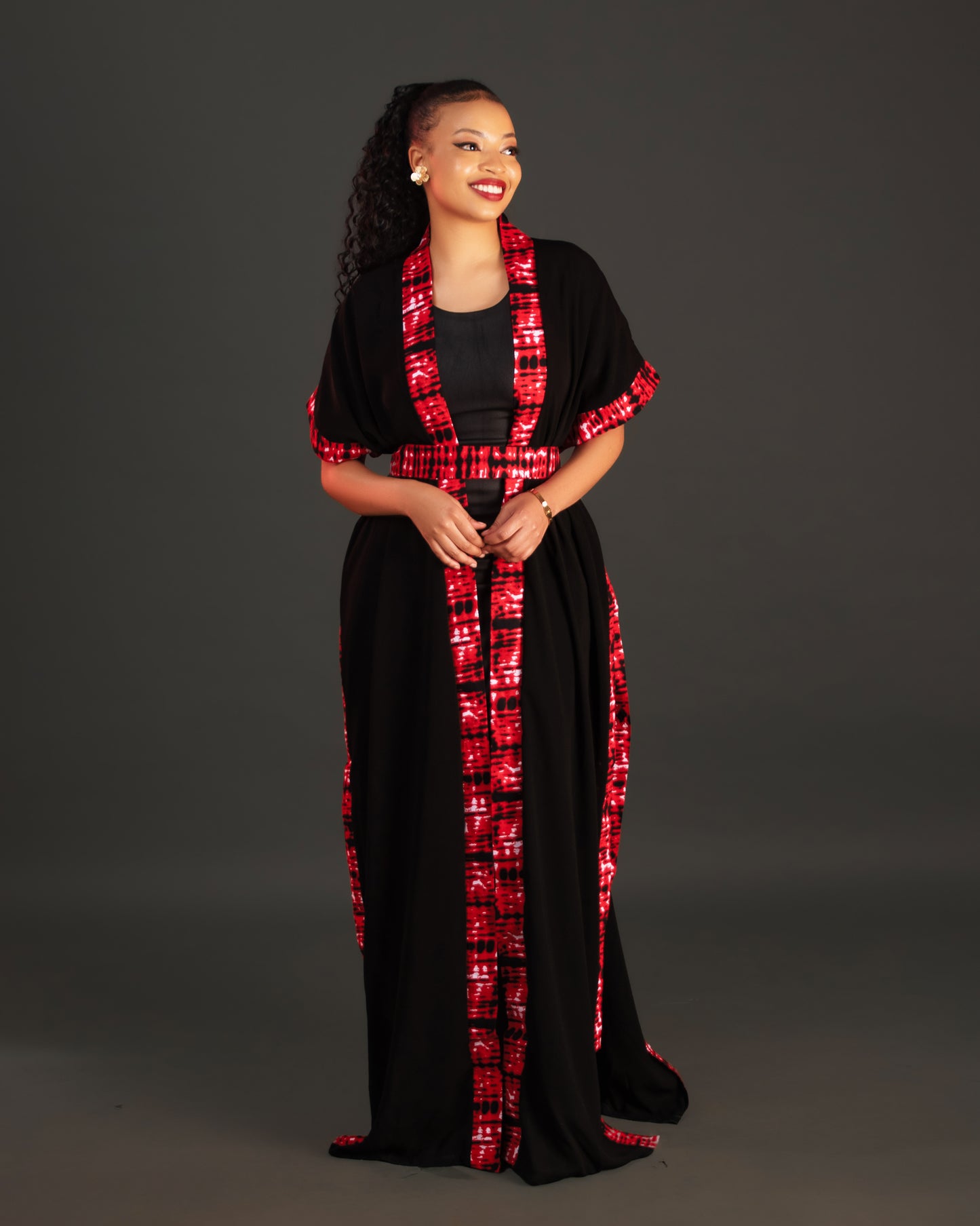 Lola Chiffon Kimono- Red