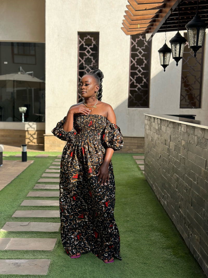 Lara Women's African Print Maxi Dress