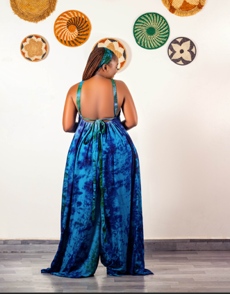 Wema Women's Backless Jumpsuit - Blue
