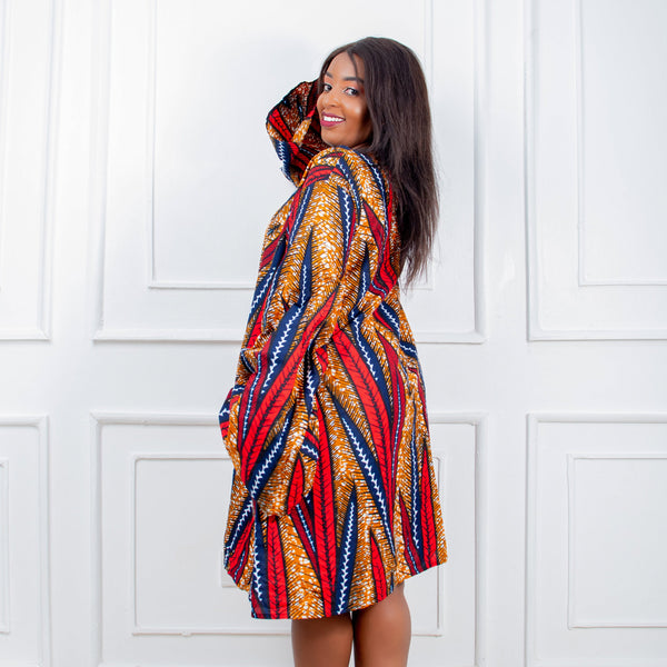 Shahina Women's Free Flowing African Print Dress