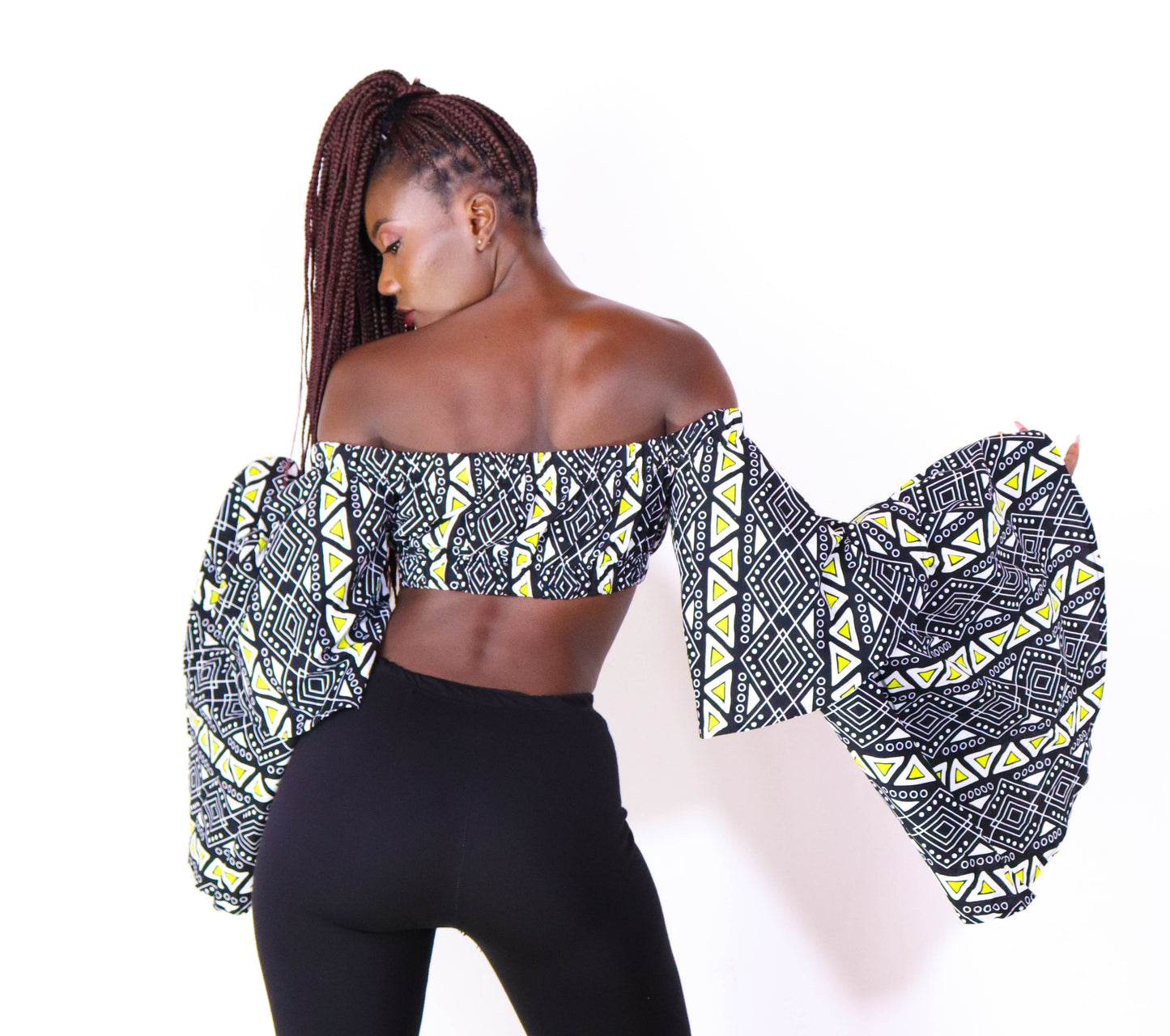 Eva Women's African Print Crop Top